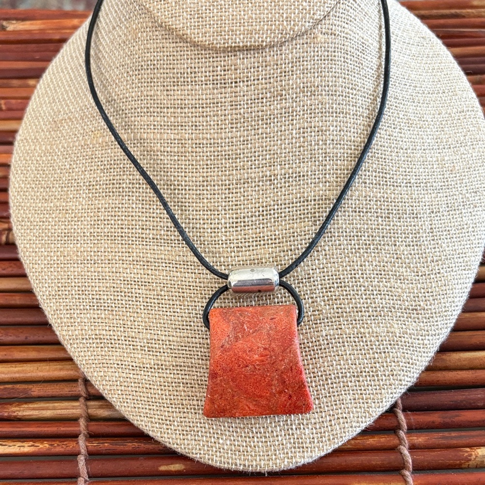 Silpada Coral Stone Pendant N